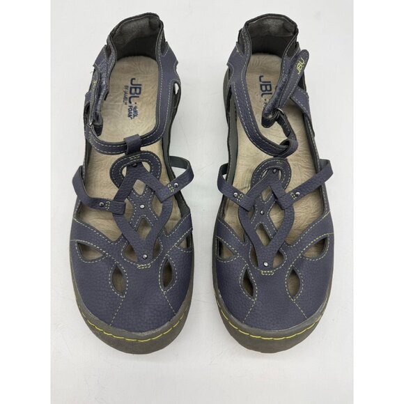JBU by Jambu Women Sydney Mary Jane Sandals Size 10M Blue Slip On Casual Leather - Picture 2 of 14